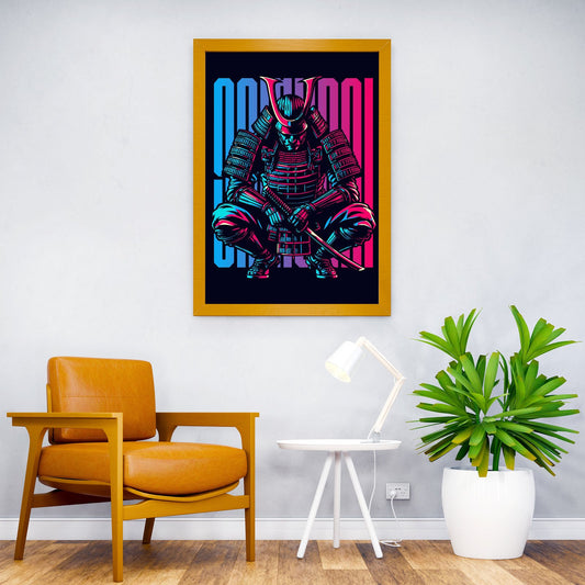 Samurai Colorful pop art Asian Style Poster | Wall Art for Home & Office | High-Quality Print - High-Quality Visual Display