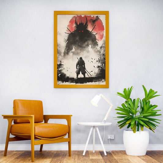 Samurai Demon Japan Asian Style Poster | Wall Art for Home & Office | High-Quality Print - High-Quality Visual Display