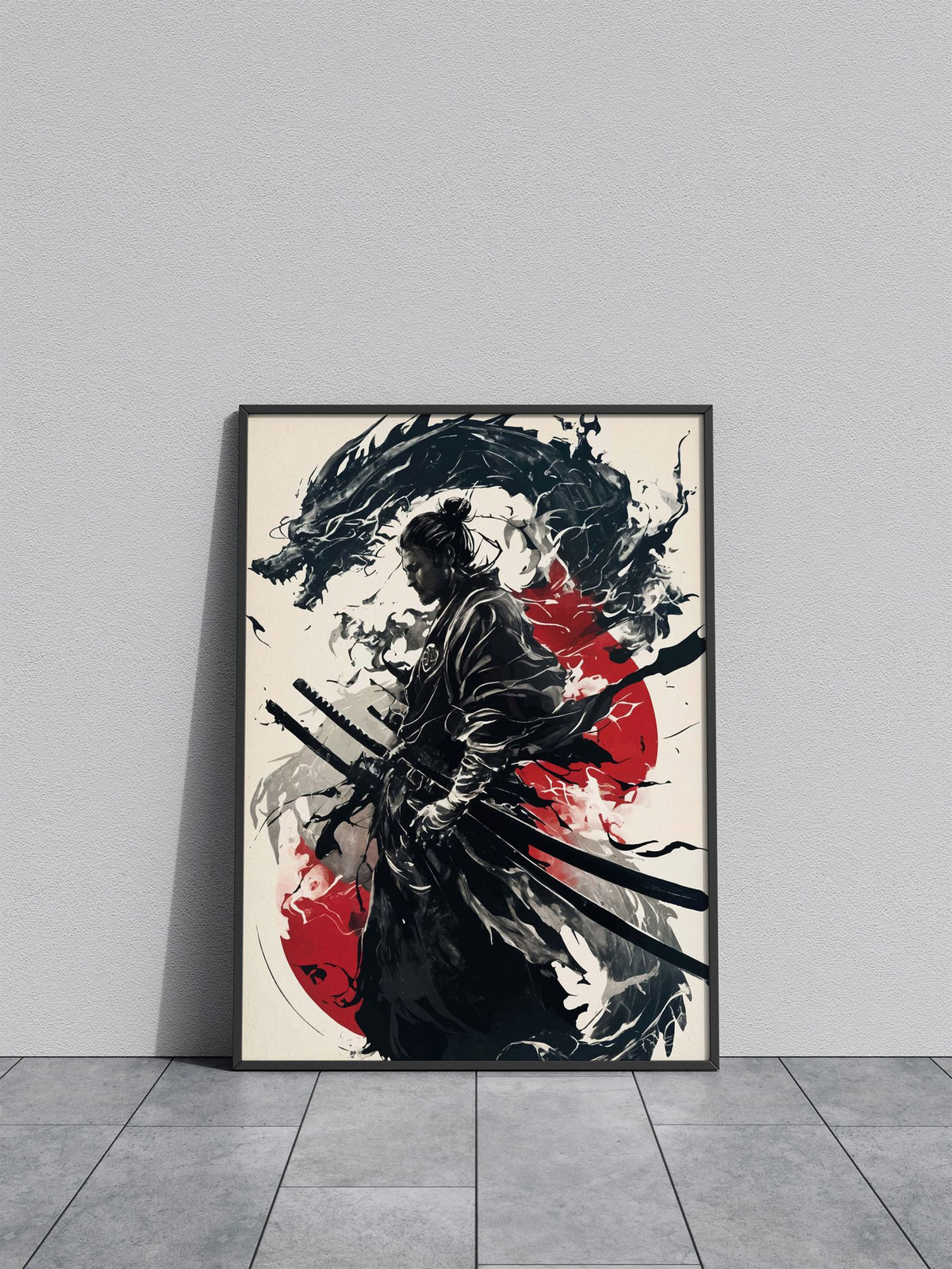 Samurai Dragon Japanese Asian Style Poster | Wall Art for Home & Office | High-Quality Print - High-Quality Visual Display