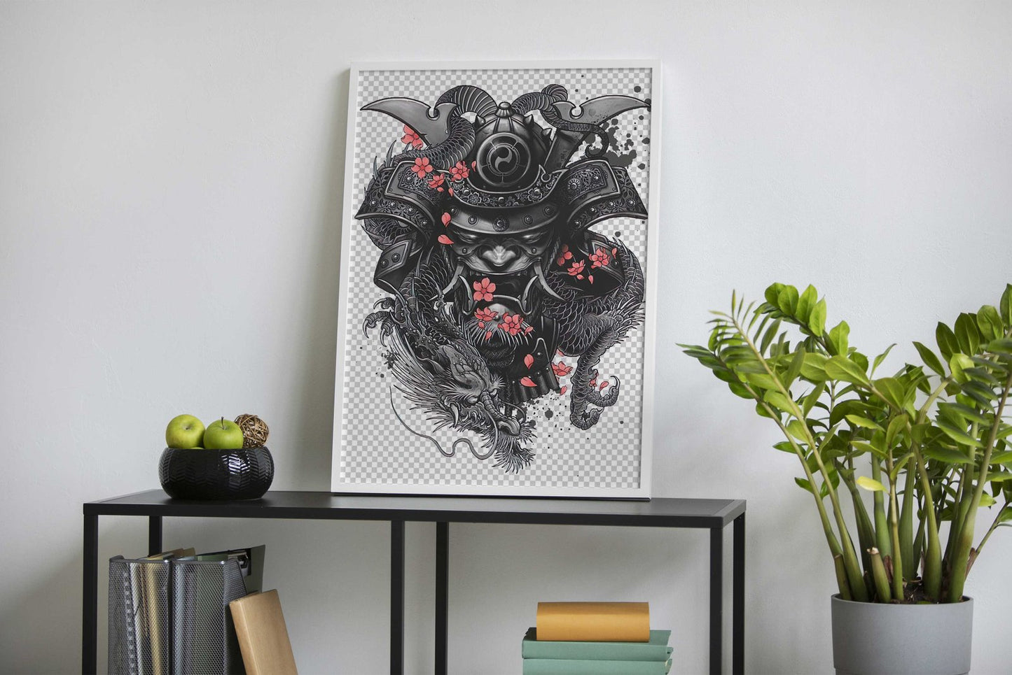 Samurai Dragon Tattoo Asian Style Poster | Wall Art for Home & Office | High-Quality Print