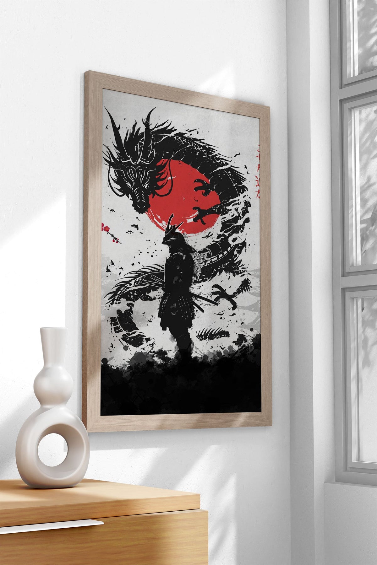 Samurai Dragon Asian Style Poster | Wall Art for Home & Office | High-Quality Print - High-Quality Visual Display