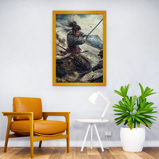 Samurai Duel Japanese Asian Style Poster | Wall Art for Home & Office | High-Quality Print - High-Quality Visual Display