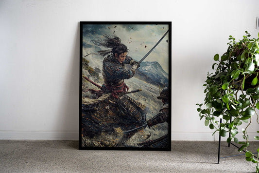 Samurai Duel Japanese Asian Style Poster | Wall Art for Home & Office | High-Quality Print - High-Quality Visual Display