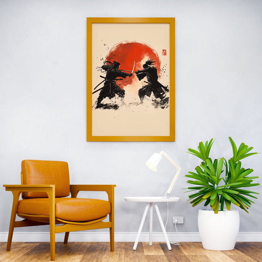 Samurai Duel Asian Style Poster | Wall Art for Home & Office | High-Quality Print - High-Quality Visual Display