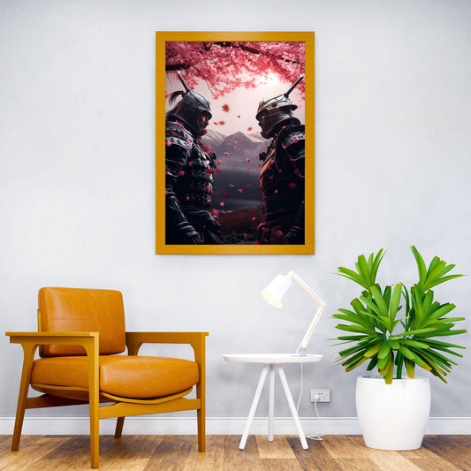 Samurai Faceoff Asian Style Poster | Wall Art for Home & Office | High-Quality Print - High-Quality Visual Display