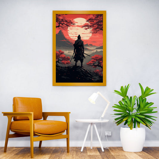 Samurai Fighter Asian Style Poster | Wall Art for Home & Office | High-Quality Print - High-Quality Visual Display