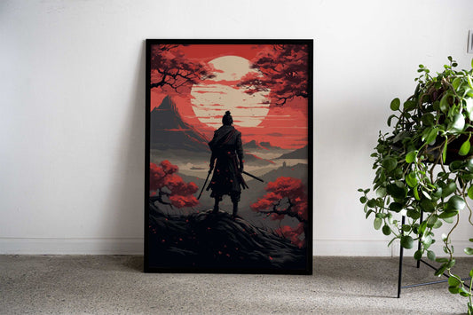 Samurai Fighter Asian Style Poster | Wall Art for Home & Office | High-Quality Print - High-Quality Visual Display