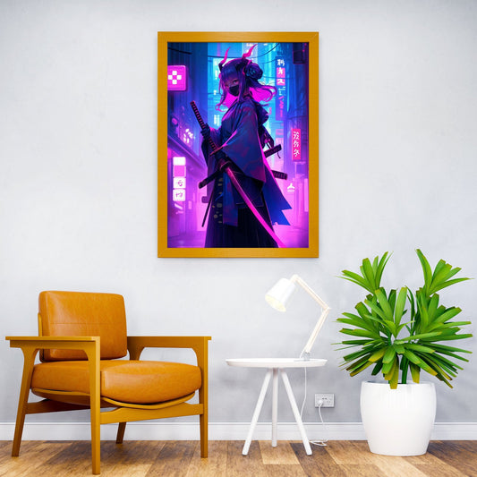 Samurai Geisha Japan Girl Asian Style Poster | Wall Art for Home & Office | High-Quality Print - High-Quality Visual Display