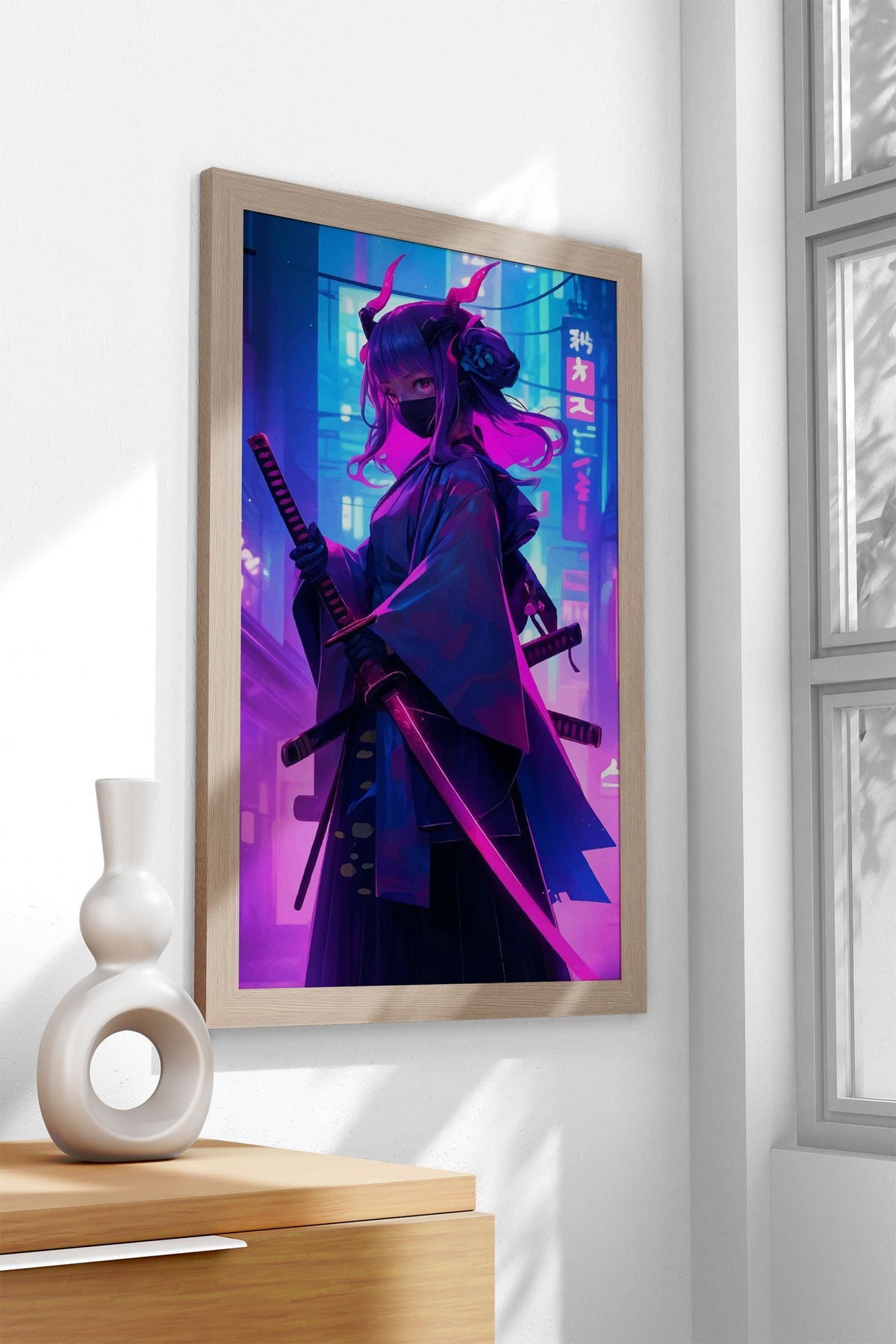 Samurai Geisha Japan Girl Asian Style Poster | Wall Art for Home & Office | High-Quality Print - High-Quality Visual Display