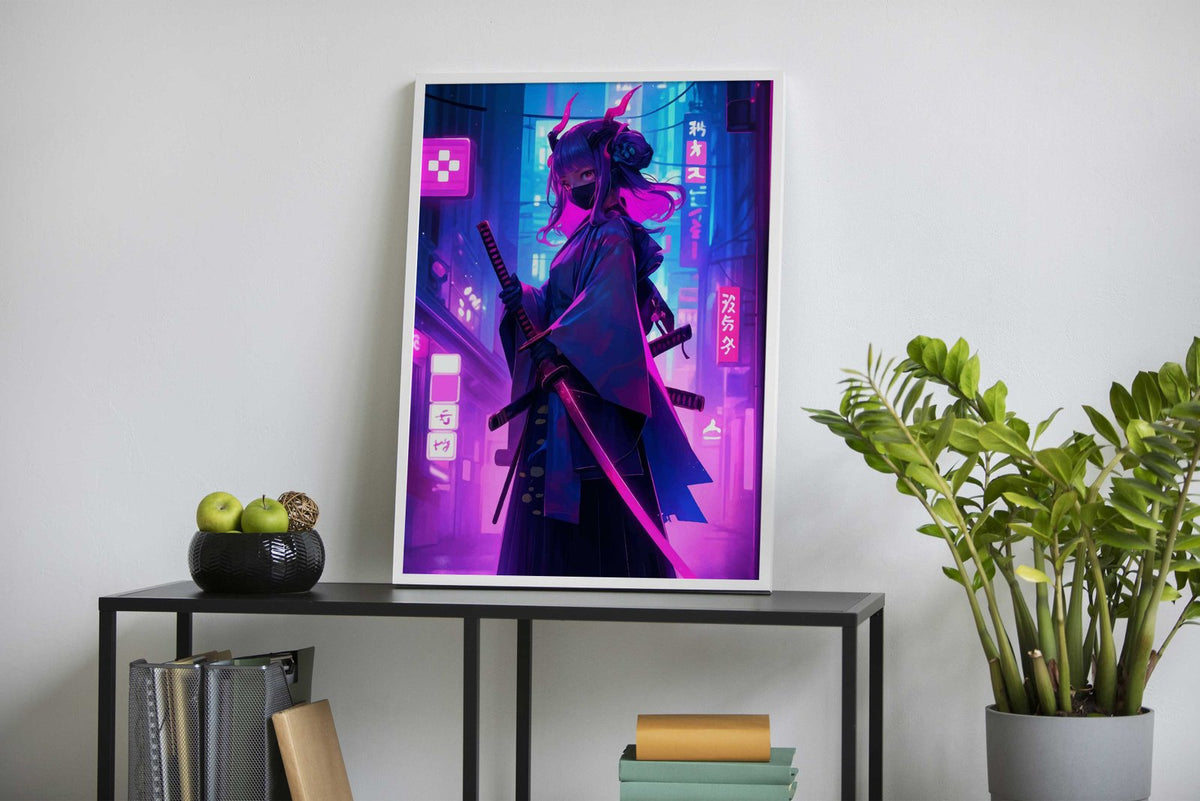 Samurai Geisha Japan Girl Asian Style Poster | Wall Art for Home & Office | High-Quality Print - High-Quality Visual Display