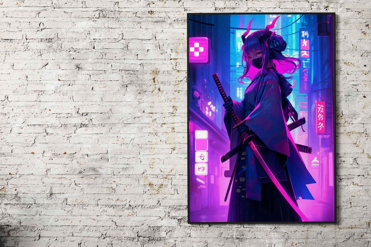 Samurai Geisha Japan Girl Asian Style Poster | Wall Art for Home & Office | High-Quality Print - High-Quality Visual Display