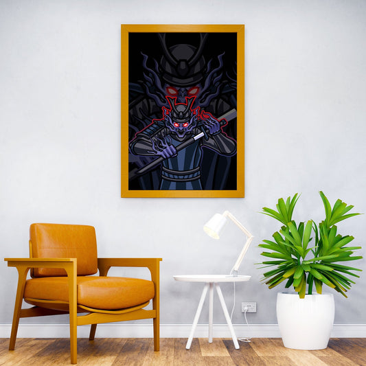 Samurai Ghost Fan Art Asian Style Poster | Wall Art for Home & Office | High-Quality Print - High-Quality Visual Display