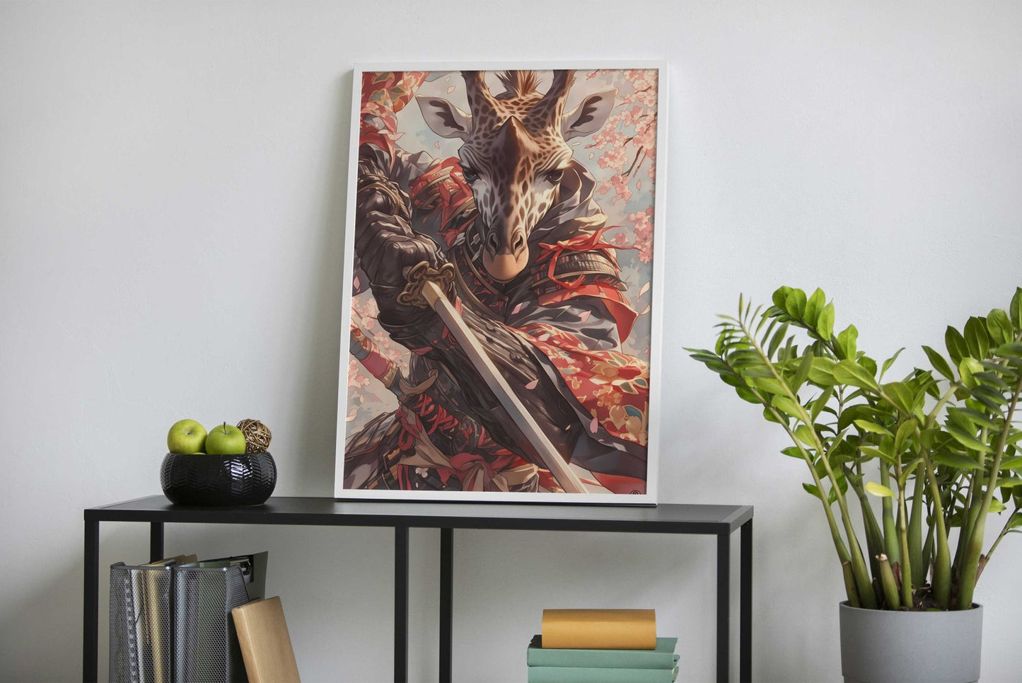 Samurai Giraffe Asian Style Poster | Wall Art for Home & Office | High-Quality Print - High-Quality Visual Display