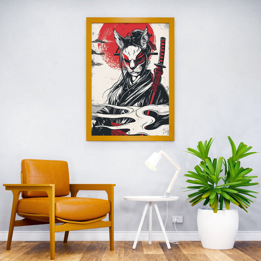 Samurai Girl Japan Art Asian Style Poster | Wall Art for Home & Office | High-Quality Print - High-Quality Visual Display