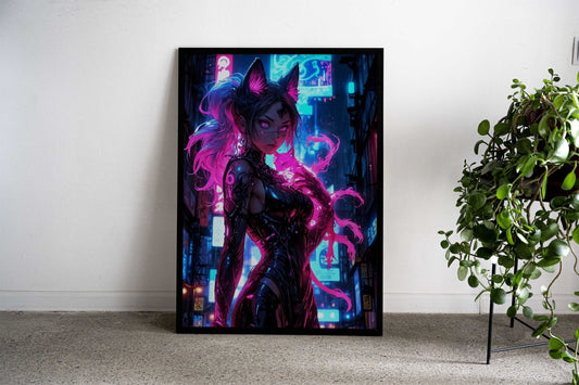 Samurai Girl Japan Magical Asian Style Poster | Wall Art for Home & Office | High-Quality Print - High-Quality Visual Display