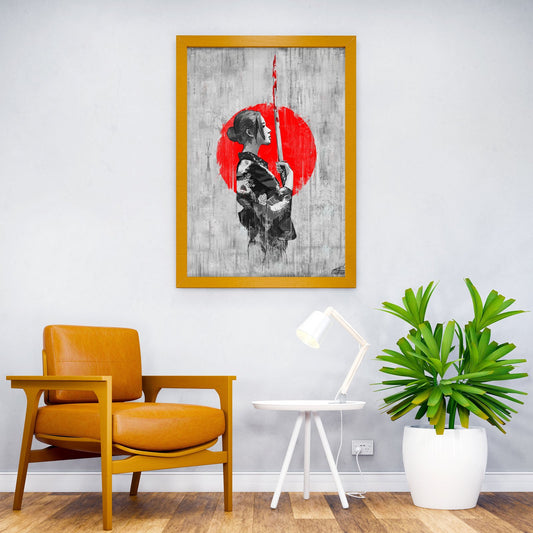 Samurai Girl v2 Asian Style Poster | Wall Art for Home & Office | High-Quality Print - High-Quality Visual Display