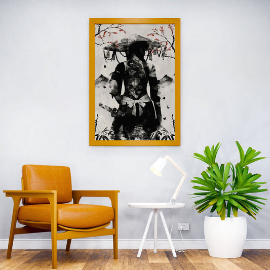 Samurai Girl Asian Style Poster | Wall Art for Home & Office | High-Quality Print - High-Quality Visual Display