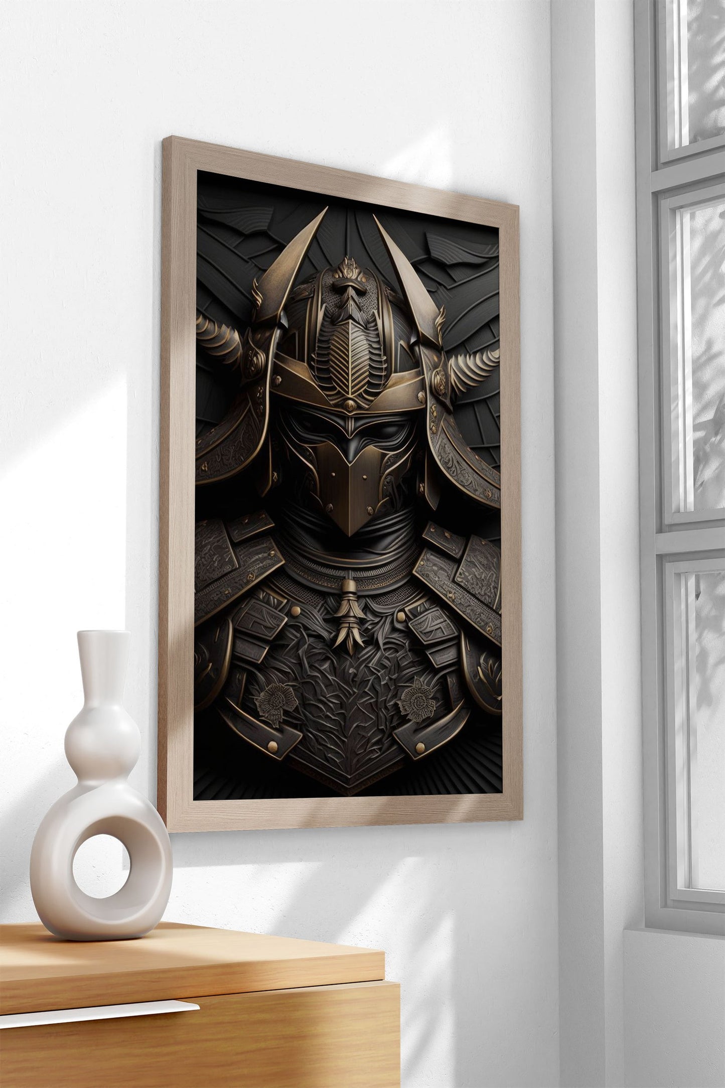 Samurai Gold Deco Asian Style Poster | Wall Art for Home & Office | High-Quality Print - High-Quality Visual Display