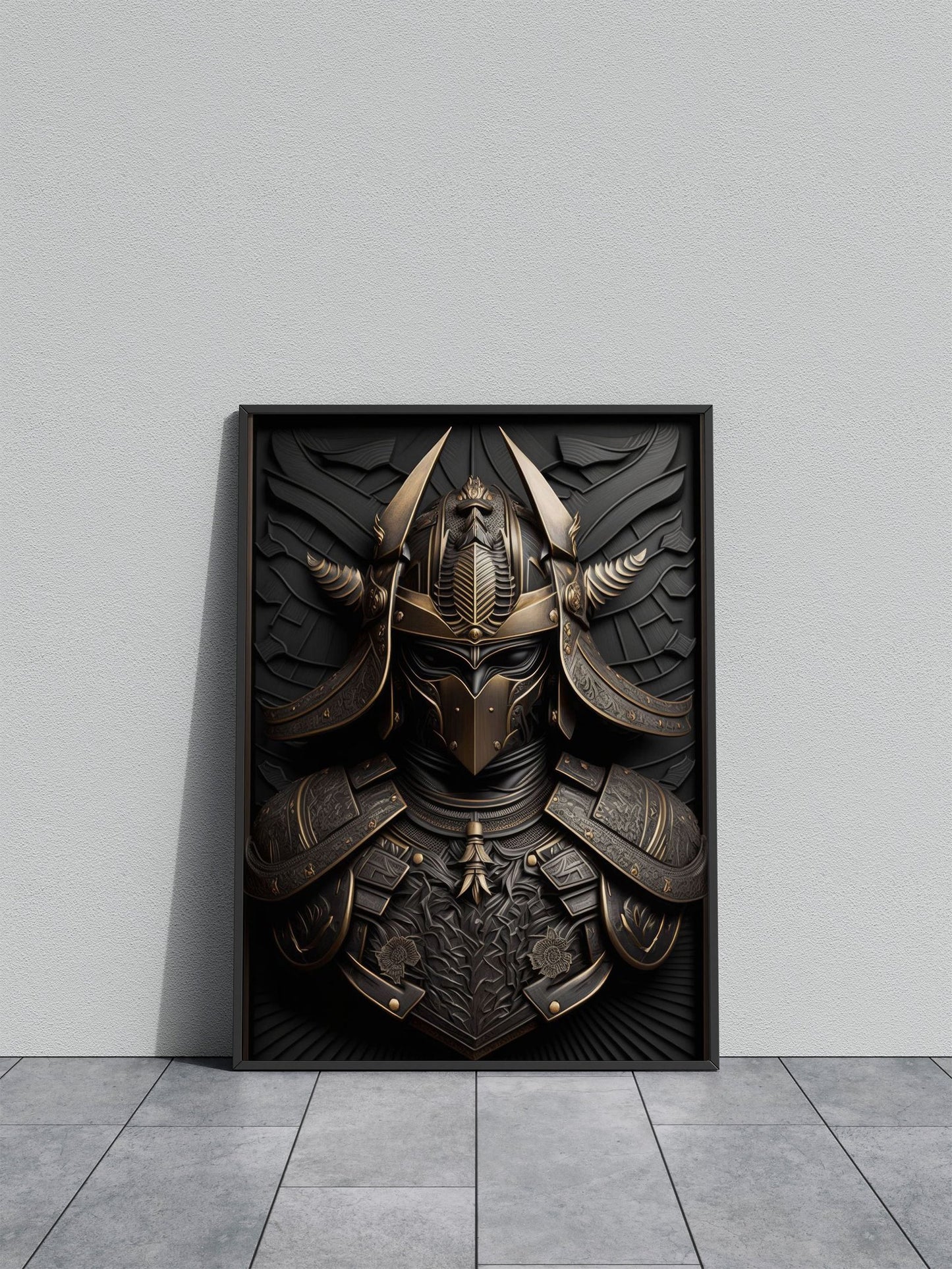 Samurai Gold Deco Asian Style Poster | Wall Art for Home & Office | High-Quality Print - High-Quality Visual Display