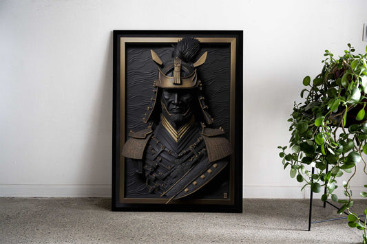 Samurai Gold Decor Asian Style Poster | Wall Art for Home & Office | High-Quality Print - High-Quality Visual Display