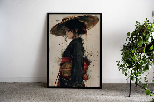 Samurai Japan Female Asian Style Poster | Wall Art for Home & Office | High-Quality Print - High-Quality Visual Display