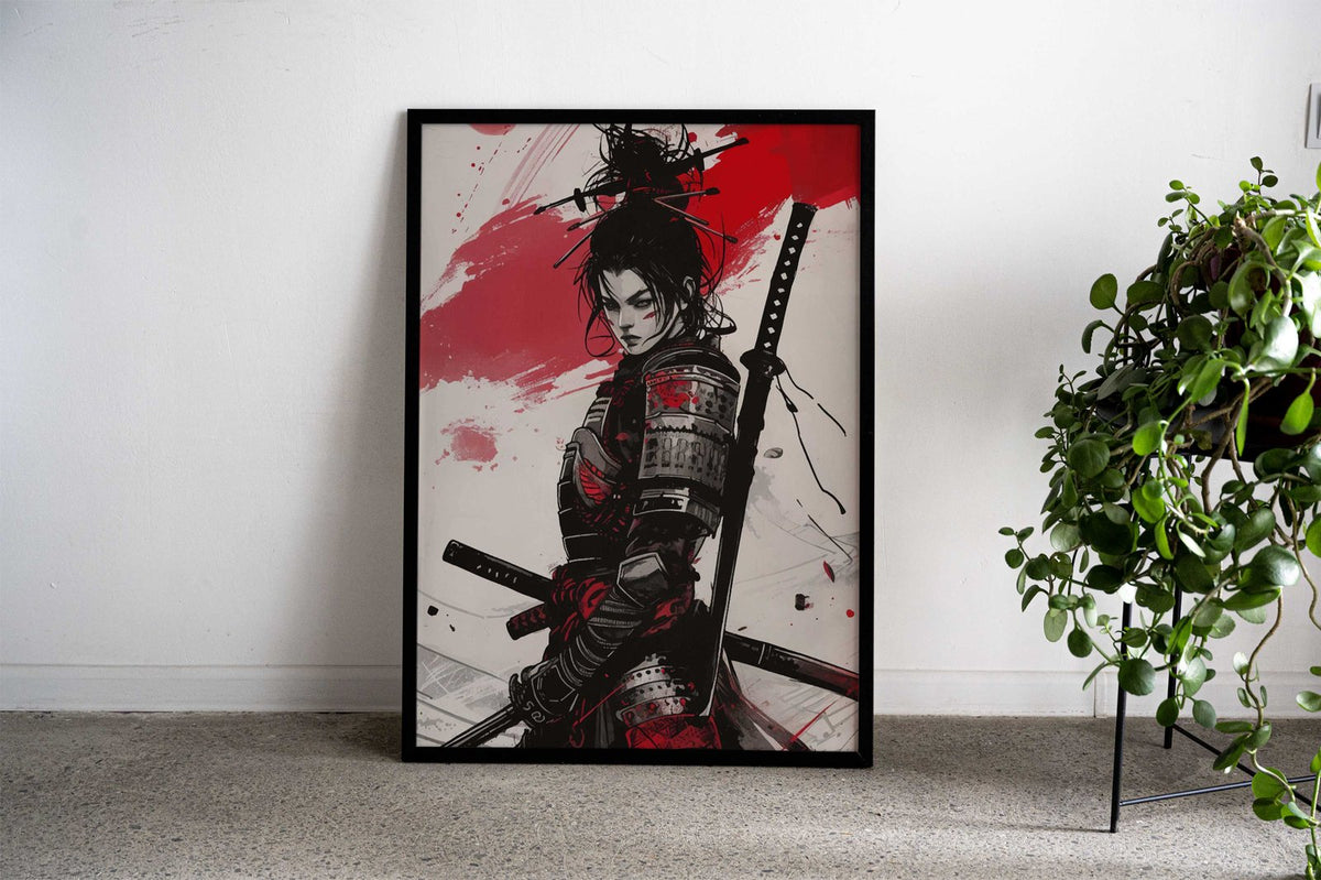 Samurai Japan Geisha Asian Style Poster | Wall Art for Home & Office | High-Quality Print - High-Quality Visual Display