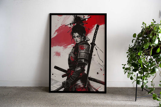 Samurai Japan Geisha Asian Style Poster | Wall Art for Home & Office | High-Quality Print - High-Quality Visual Display