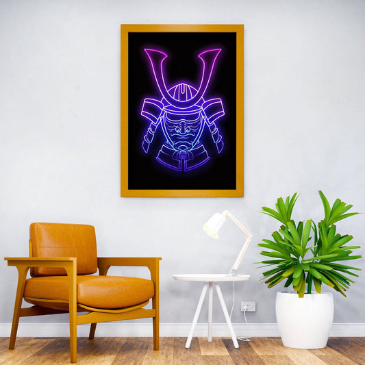 Samurai Japan Neon Asian Style Poster | Wall Art for Home & Office | High-Quality Print - High-Quality Visual Display