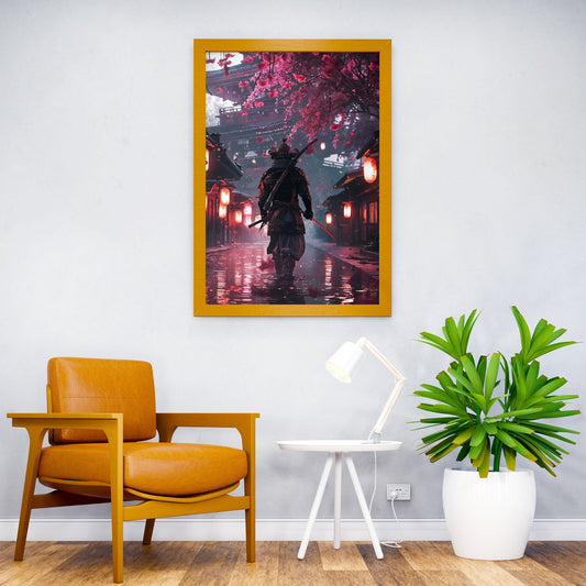 Samurai Japan Sakura Asian Style Poster | Wall Art for Home & Office | High-Quality Print - High-Quality Visual Display