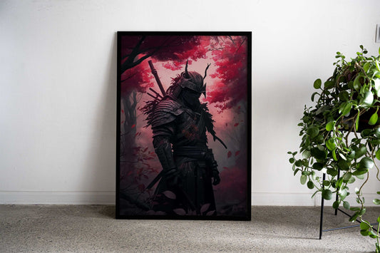 Samurai Japanese Cherry Asian Style Poster | Wall Art for Home & Office | High-Quality Print - High-Quality Visual Display