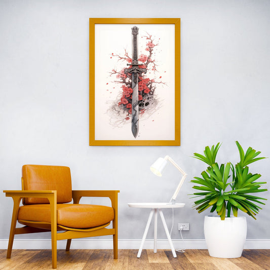 Samurai Katana Sword Asian Style Poster | Wall Art for Home & Office | High-Quality Print - High-Quality Visual Display