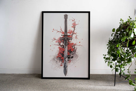 Samurai Katana Sword Asian Style Poster | Wall Art for Home & Office | High-Quality Print - High-Quality Visual Display