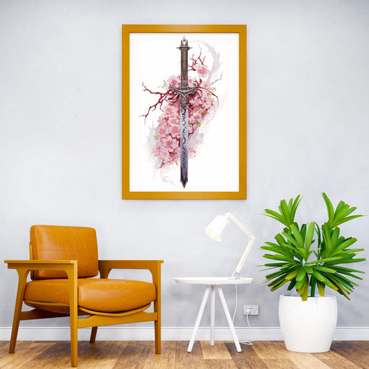 Samurai Katana Asian Style Poster | Wall Art for Home & Office | High-Quality Print - High-Quality Visual Display