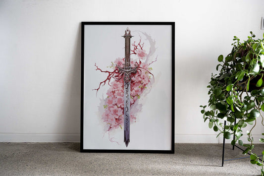 Samurai Katana Asian Style Poster | Wall Art for Home & Office | High-Quality Print - High-Quality Visual Display
