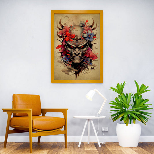 Samurai Mask No 21 Asian Style Poster | Wall Art for Home & Office | High-Quality Print - High-Quality Visual Display