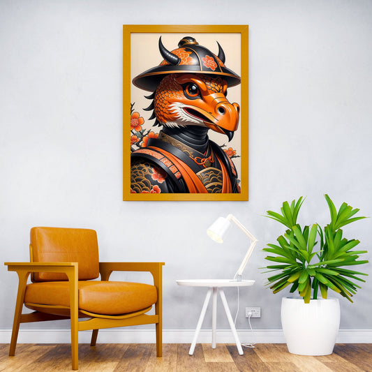 Samurai Mask Quail Asian Style Poster | Wall Art for Home & Office | High-Quality Print - High-Quality Visual Display
