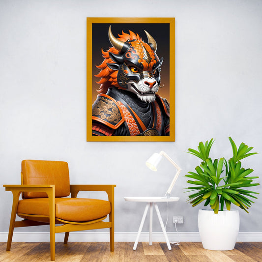 Samurai Mask Snake Asian Style Poster | Wall Art for Home & Office | High-Quality Print - High-Quality Visual Display
