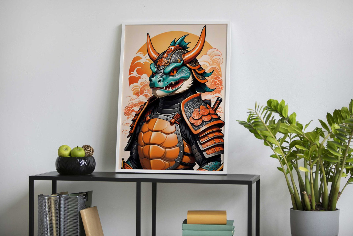 Samurai Mask Turtle Asian Style Poster | Wall Art for Home & Office | High-Quality Print - High-Quality Visual Display