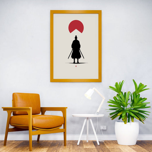 Samurai Minimal Asian Style Poster | Wall Art for Home & Office | High-Quality Print - High-Quality Visual Display