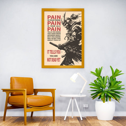 Samurai Pain Asian Style Poster | Wall Art for Home & Office | High-Quality Print - High-Quality Visual Display