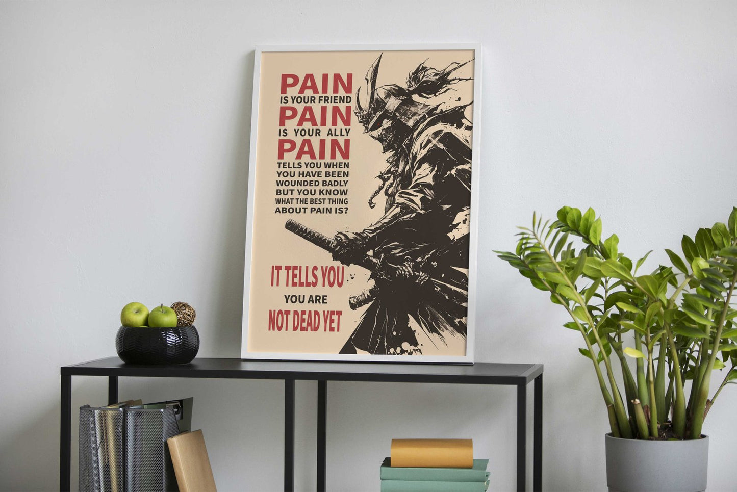 Samurai Pain Asian Style Poster | Wall Art for Home & Office | High-Quality Print - High-Quality Visual Display