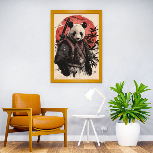 Samurai Panda Uikyo Asian Style Poster | Wall Art for Home & Office | High-Quality Print - High-Quality Visual Display