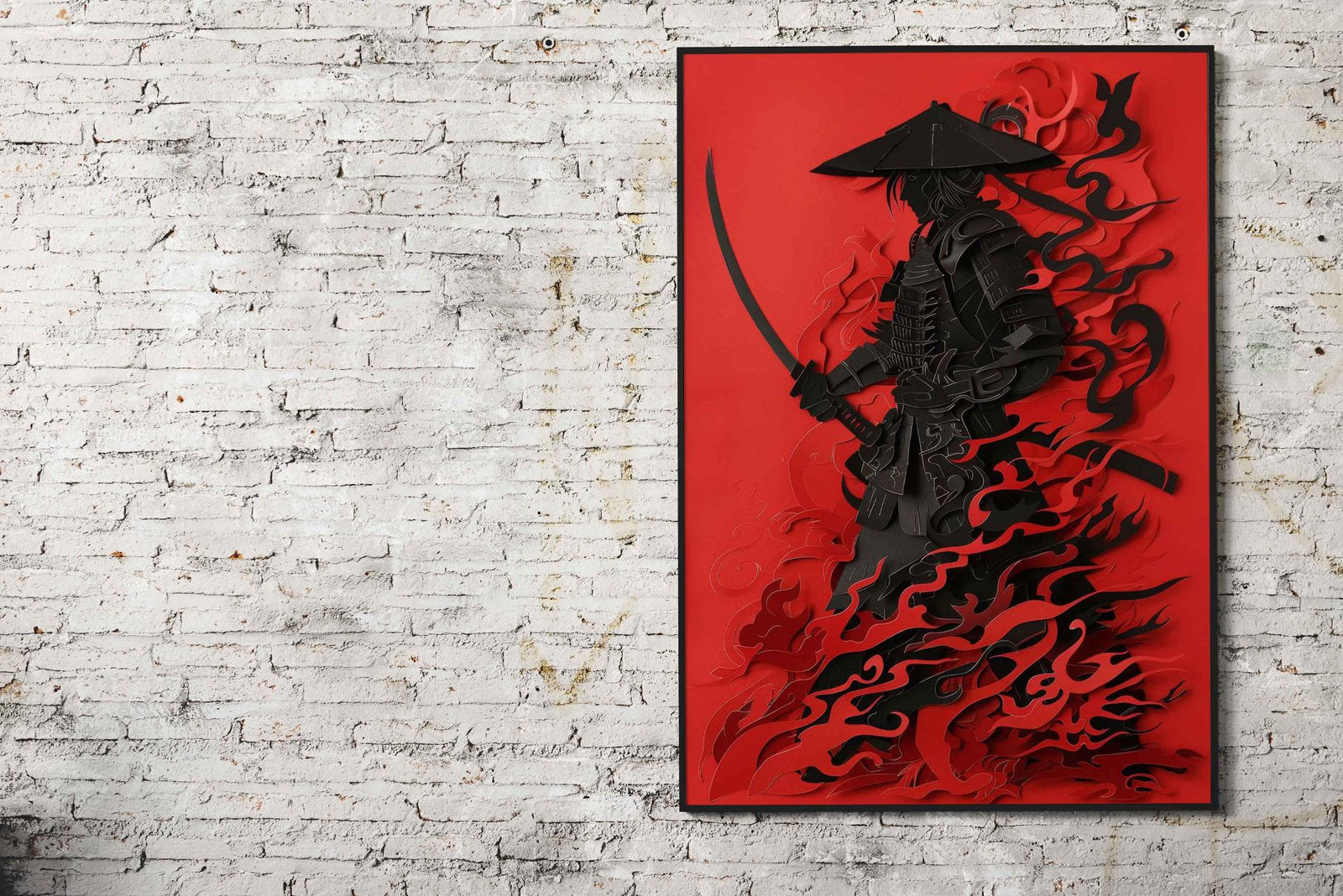 Samurai Paper Craft Asian Style Poster | Wall Art for Home & Office | High-Quality Print - High-Quality Visual Display