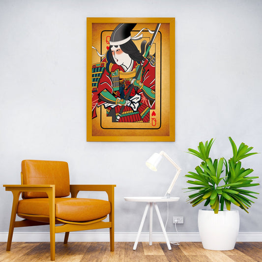 Samurai Playing Cards Asian Style Poster | Wall Art for Home & Office | High-Quality Print - High-Quality Visual Display