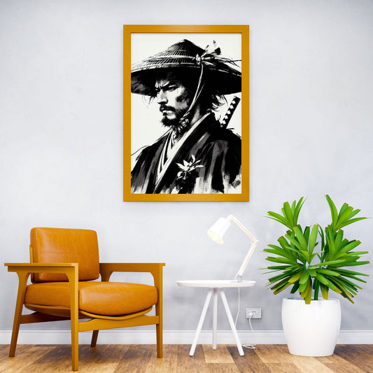 Samurai Portrait V1 Asian Style Poster | Wall Art for Home & Office | High-Quality Print - High-Quality Visual Display