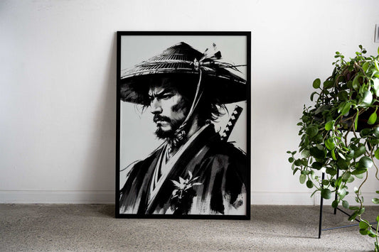 Samurai Portrait V1 Asian Style Poster | Wall Art for Home & Office | High-Quality Print - High-Quality Visual Display