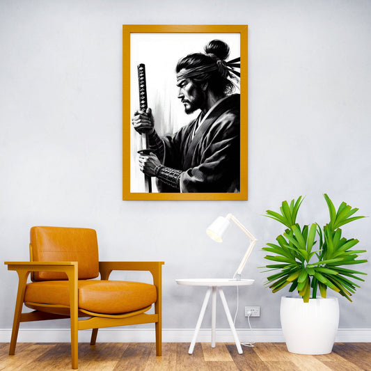 Samurai Portrait V2 Asian Style Poster | Wall Art for Home & Office | High-Quality Print - High-Quality Visual Display