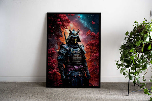 Samurai Sakura Asian Style Poster | Wall Art for Home & Office | High-Quality Print - High-Quality Visual Display