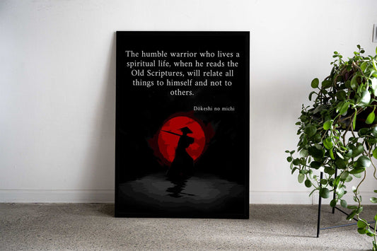 Samurai Silhouette Quote Asian Style Poster | Wall Art for Home & Office | High-Quality Print - High-Quality Visual Display