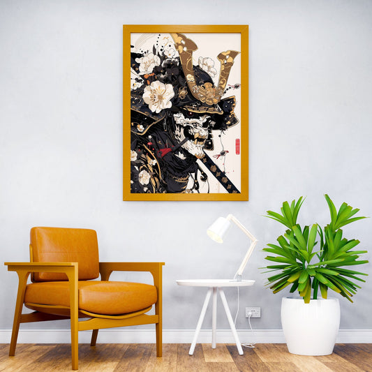 Samurai Skeleton Asian Style Poster | Wall Art for Home & Office | High-Quality Print - High-Quality Visual Display